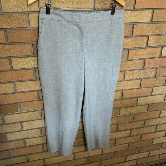 J. Crew Factory Elastic-Back Holland Pant Gray Twill Women’s Size 12P - Picture 1 of 7